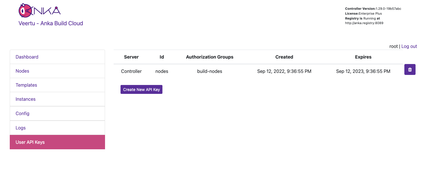 management ui for uak